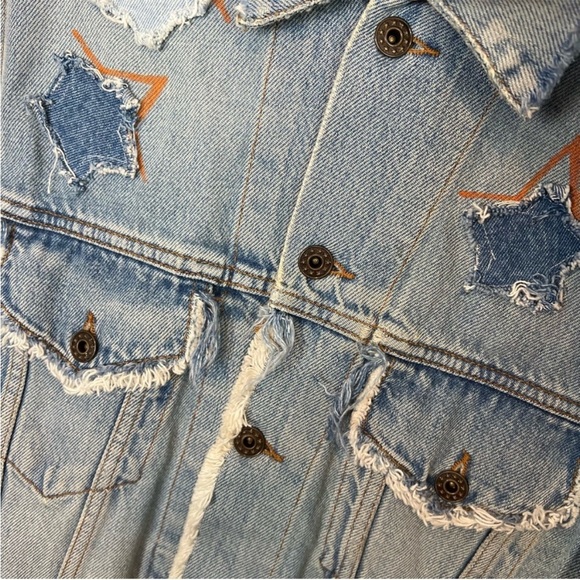 Faith connection stars denim jacket L - Picture 11 of 13